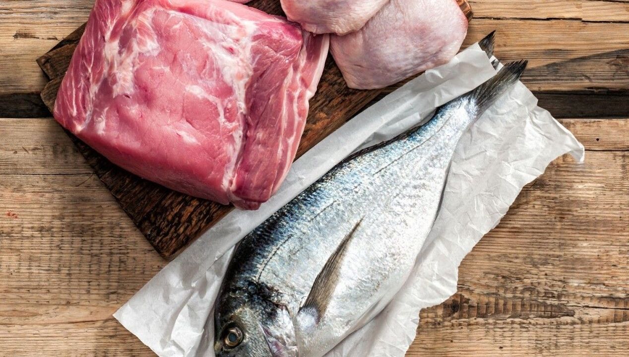 carne e peixe para prostatite
