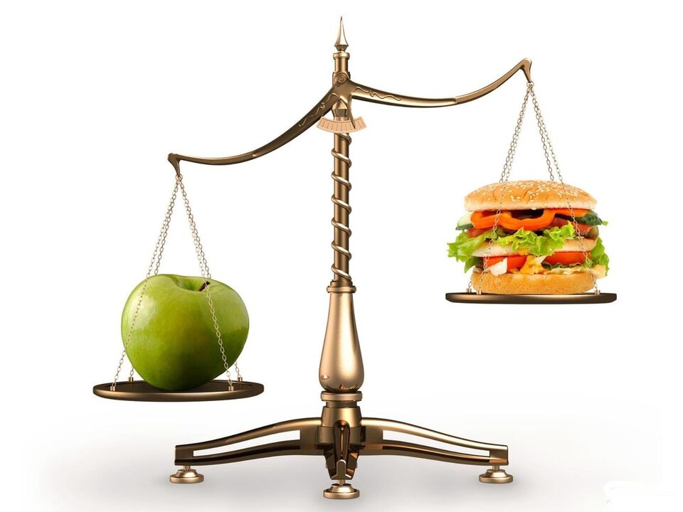 escolhendo alimentos saudáveis ​​para prostatite